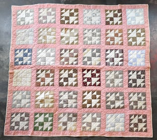 ANTIQUE FARMHOUSE PATCHWORK QUILT