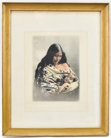 BENJAMIN GIFFORD 'OREGON'S INDIAN MADONNA' HAND-COLORED PHOTOGRAPH