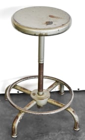 1959 ADJUSTRITE METAL STOOL FOR REED COLLEGE