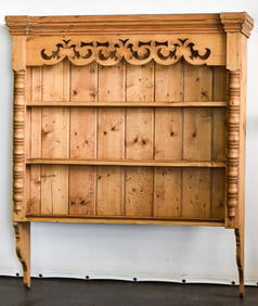 19TH CENTURY WALL-MOUNT PINE SHELF