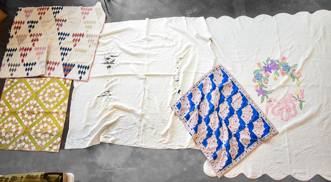 ASSORTED HANDSEWN QUILTS (1 of 5)