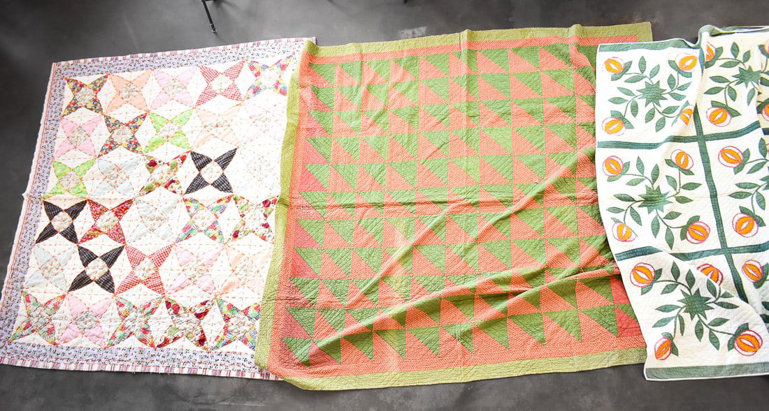 THREE HANDSEWN QUILTS (1 of 6)