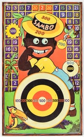 AAA SIGN COMPANY 'SAMBO' TIN TARGET GAME BOARD