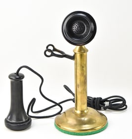 1915 WESTERN ELECTRIC BRASS CANDLESTICK TELEPHONE