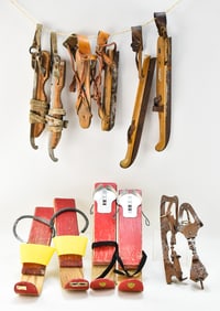 COLLECTION OF ANTIQUE DUTCH-STYLE ICE SPEED-SKATES