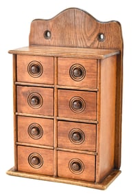VINTAGE WOODEN WALL-MOUNT SPICE CABINET