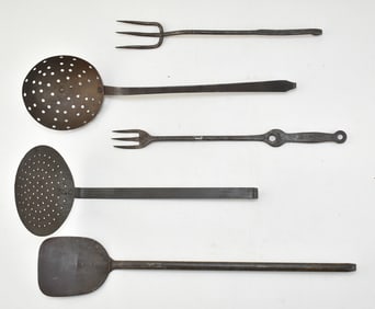 COLLECTION OF IRON KITCHEN TOOLS