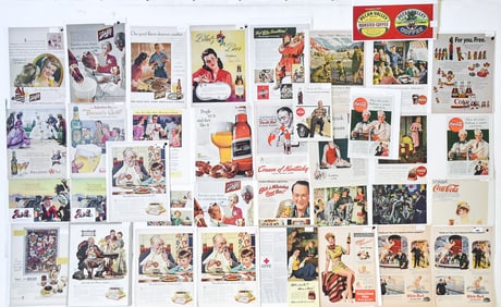 1920s-1940s COCA-COLA, SCHLITZ & MORE ADVERTISING