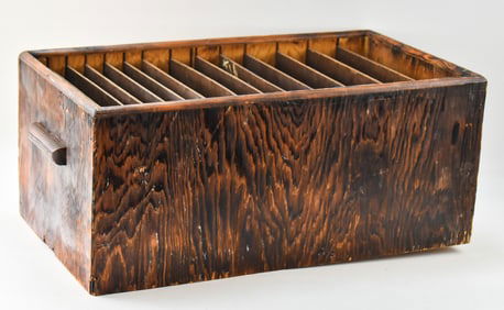 VINTAGE OAK UPRIGHT FILING SYSTEM DRAWER