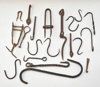 WROUGHT IRON HOOKS, HANGERS, & MORE