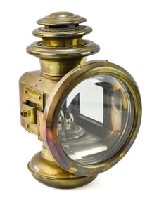 THE BADGER BRASS COMPANY 'SOLAR' MODEL 1228-C AUTOMOBILE LANTERN