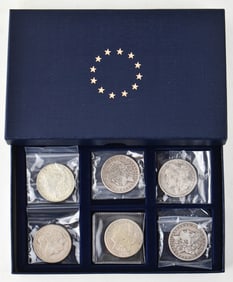 SET OF 6, 1921 MORGAN SILVER DOLLARS