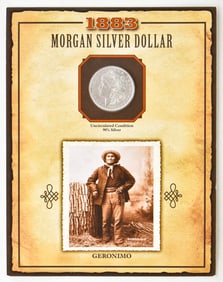 1883-O MORGAN SILVER DOLLAR UNCIRCULATED, LEGENDS OF THE WEST GERONIMO