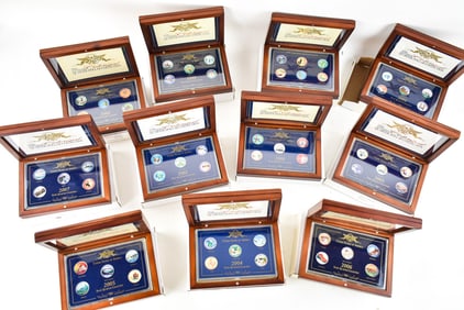 COMPLETE SET 1999-2009 COLORIZED STATE QUARTERS COLLECTION