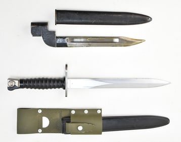 PAIR OF BRITISH & SWISS MILITARY BAYONETS