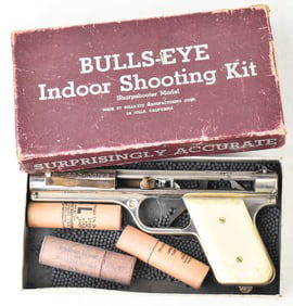 VINTAGE BULLS-EYE INDOOR SHOOTING KIT SHARPSHOOTER MODEL