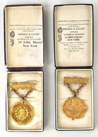 PAIR OF PROF. A. GRAU DANCING ACADEMY MEDALS