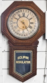 SESSIONS ECLIPSE REGULATOR CALENDAR WALL CLOCK