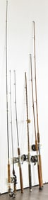 MIDCENTURY COLLECTION OF FISHING RODS: GREAT LAKES PRODUCTS, HORROCKS-IBBOTSON, AND MORE