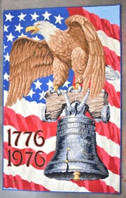 ALEXANDER SMITH BICENTENNIAL LIBERTY BELL WALL RUG