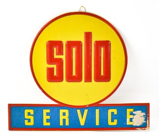 WEST GERMAN SOLO SERVICE CARDBOARD ADVERTISING SIGN