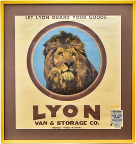 LYON VAN & STORAGE COMPANY - VANCOUVER, WASHINGTON FRAMED ADVERTISEMENT
