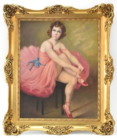 PAL FRIED 'BALLERINA PORTRAIT' OIL PAINTING