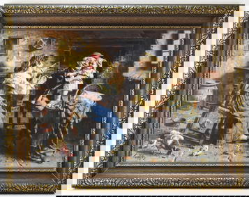 EUGENIO ZAMPIGHI 'GRANDFATHER'S DARLING' OIL PAINTING (1 of 11)