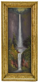 ROBERT WOOD 'MULTNOMAH FALLS' OIL PAINTING