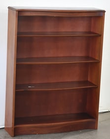 MAHOGANY THREE-SHELF BOOKCASE