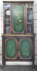 QUAINT FURNITURE BY STICKLEY BUFFET DU CORPS HAND-PAINTED CABINET, EARLY 20TH CENTURY
