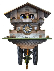 VINTAGE SCHATZ SWISS MUSICAL 8-DAY CUCKOO CLOCK