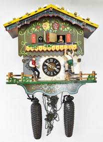 VINTAGE EMIL SCHMECKENBECHER WEST GERMAN MUSICAL CUCKOO CLOCK