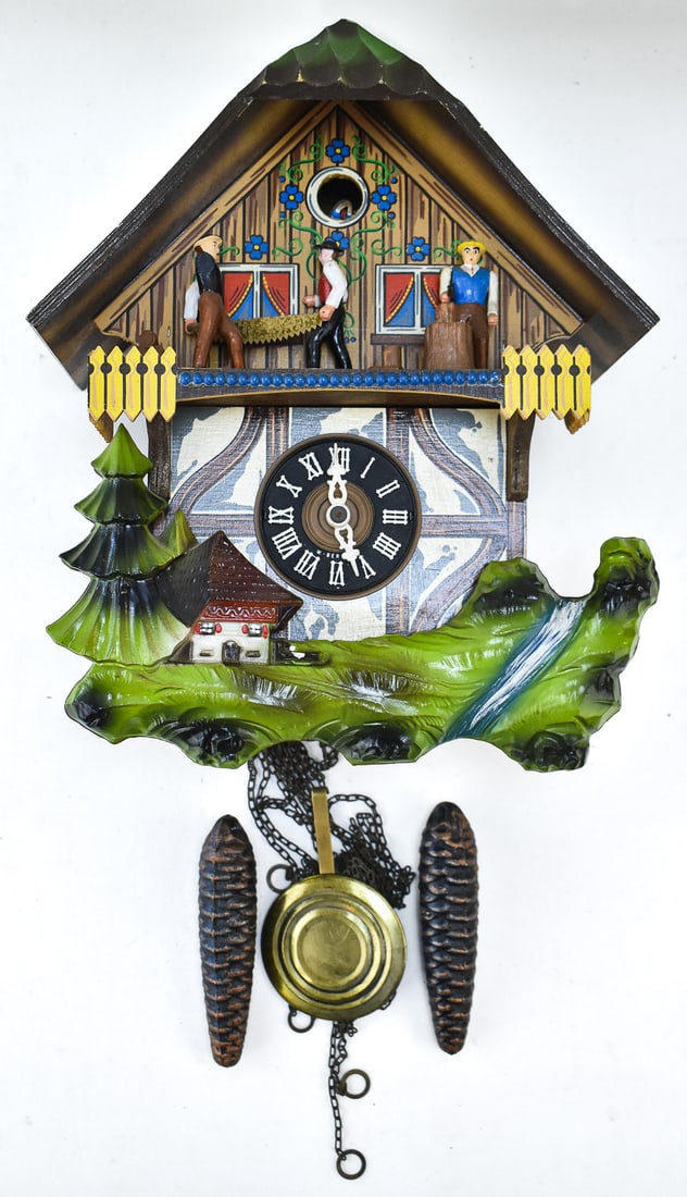 VINTAGE EMIL SCHMECKENBECKHER MUSICAL CUCKOO CLOCK (1 of 2)