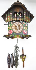 VINTAGE GUEISSAZ-JACCARD SWISS MUSICAL CUCKOO CLOCK