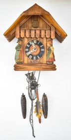 VINTAGE SETH THOMAS GERMAN MUSICAL CUCKOO CLOCK