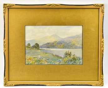 JE SHEPPEY 'L. GWYNANT, TREFRIW' WALES WATERCOLOR LANDSCAPE