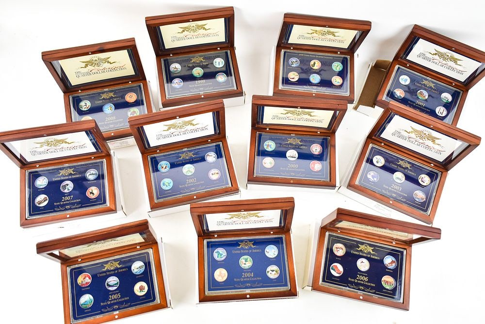 COMPLETE SET 1999-2009 COLORIZED STATE QUARTERS COLLECTION (1 of 5)