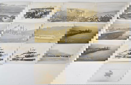 THIRTEEN REAL PHOTO POSTCARDS OF CELILO FALLS, CIRCA EARLY 1900s