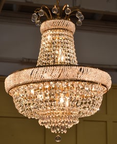 SWAROVSKI CRYSTAL FRENCH EMPIRE STYLE PETIT TIERED CHANDELIER