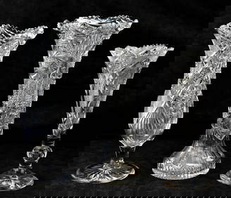 AMERICAN BRILLIANT CUT GLASS VASES: TUTHILL & MORE (1 of 3)