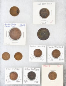 COLLECTIBLE U.S. PENNIES & TWO-CENT COINS