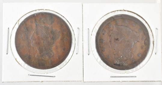 1840 & 1845 BRAIDED HAIR LIBERTY HEAD LARGE CENTS