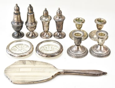 ASSORTED COLLECTION OF STERLING SILVER SERVING PIECES & OTHER