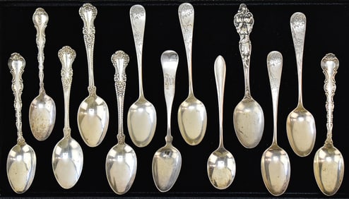 COLLECTION OF STERLING SILVER SPOONS