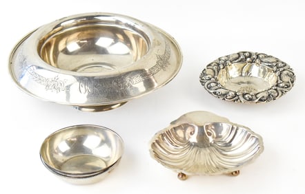 COLLLECTION OF STERLNG SILVER SERVING BOWLS