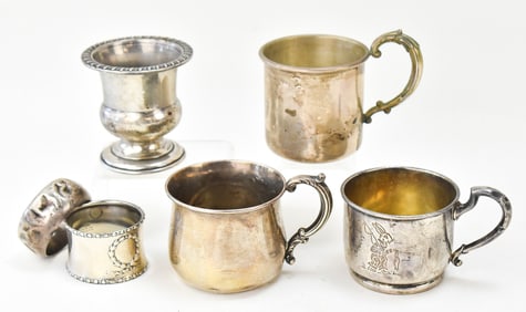 COLLECTION OF STERLING SILVER CUPS & OTHER