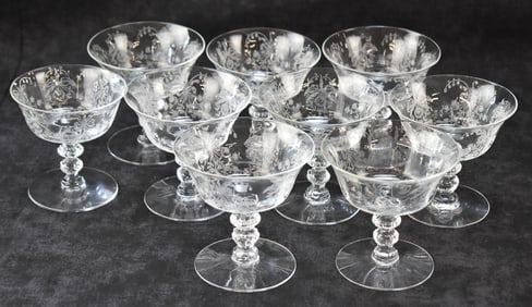 HEISEY 'ORCHID' SHERBET GLASSES