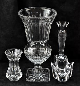 COLLECTION OF WATERFORD & SHANNON CRYSTAL VASES