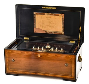 19TH C. BREMOND SWISS CYLINDER MUSIC BOX
